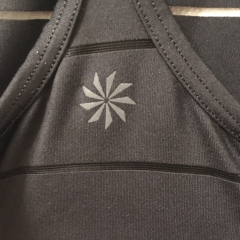 ❌SOLD❌Athleta | Stripe Mesh High Neck Chi Tank - Picture 5 of 5